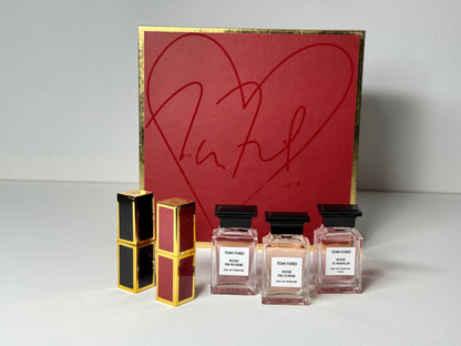 Tom Ford Gift Set – Rose Collection Perfume Minis + Lipsticks (Limited Edition)